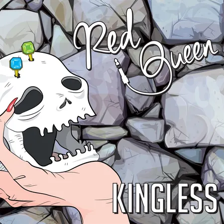 Cover Kingless: gezeichneter Totenschädel vor einer Steinmauer